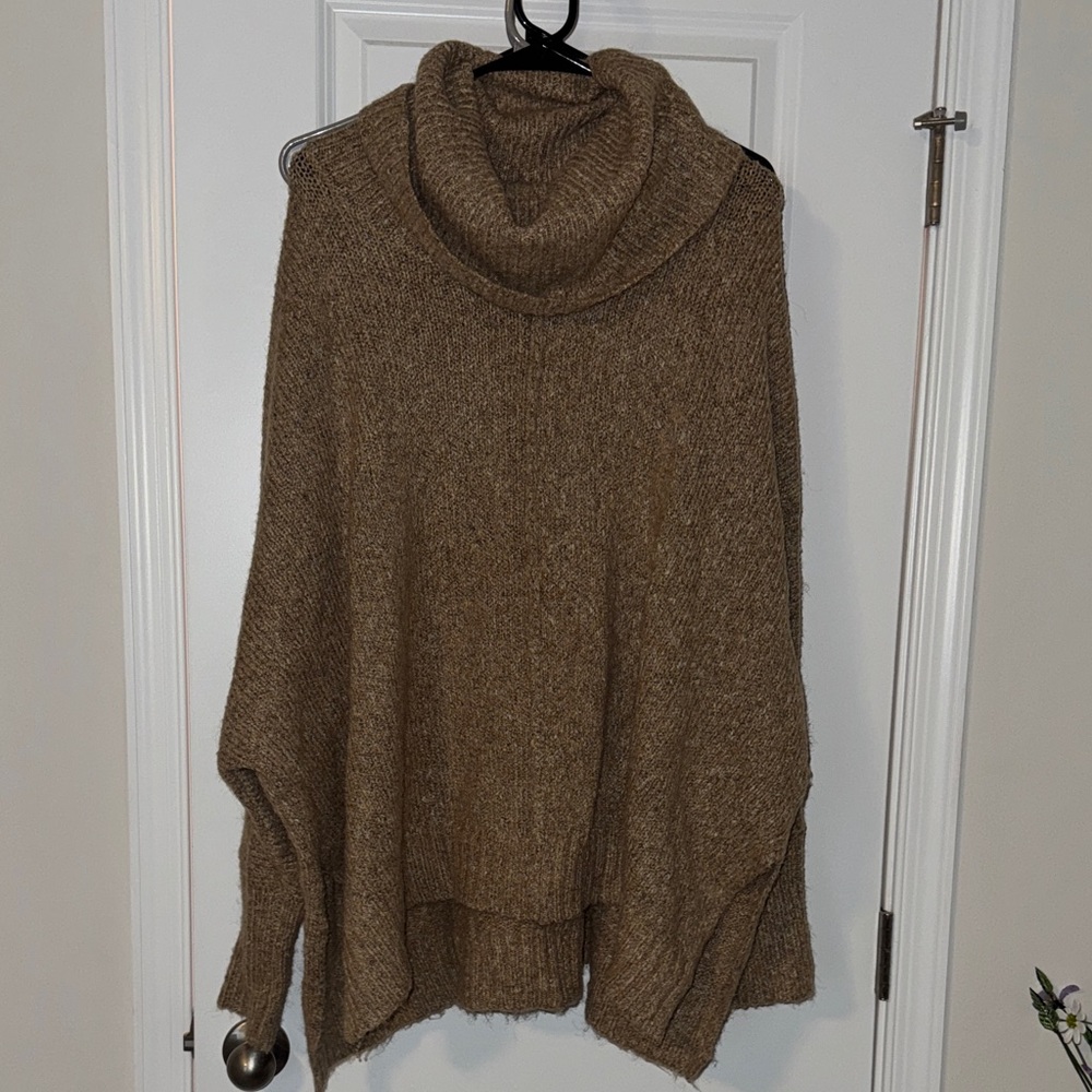 Ruby Moon Tan Cowl Neck Sweater